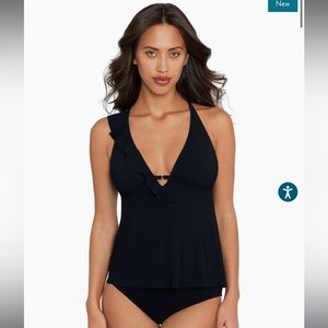 NEW - Miraclesuit Flamenco Dandy Tankini Black Size 6